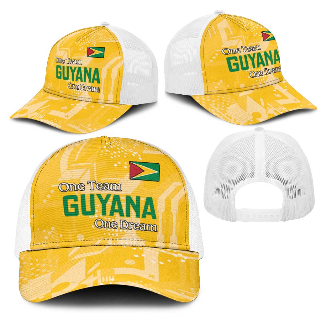One Team One Game Guyana Baseball Net Cap Pride Of Guyana Green Version - African Pride