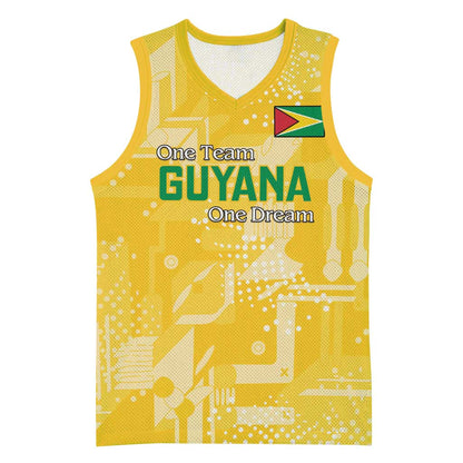 One Team One Game Guyana Football Custom Basketball Jersey Pride Of Guyana Green Version LT18