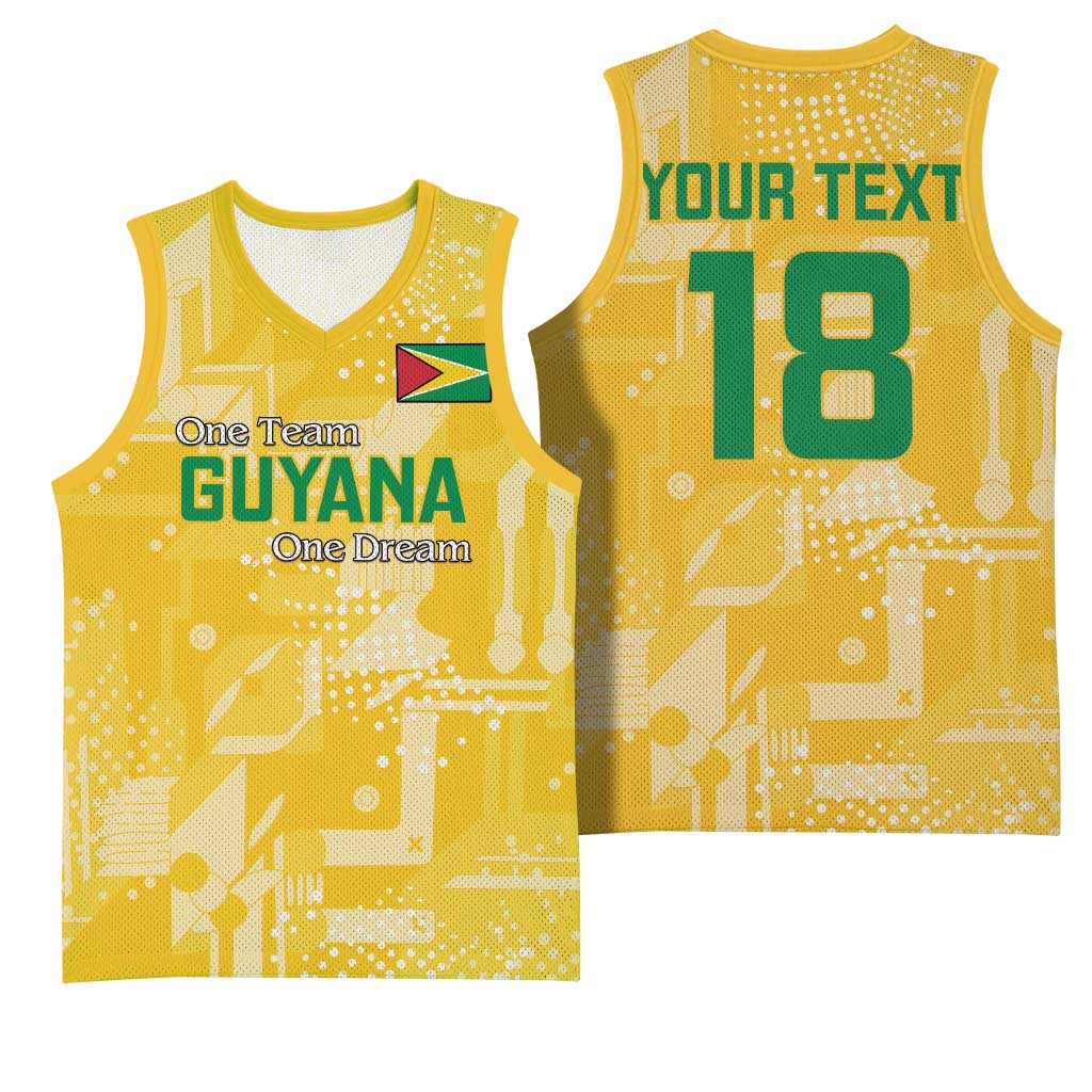 One Team One Game Guyana Football Custom Basketball Jersey Pride Of Guyana Green Version LT18