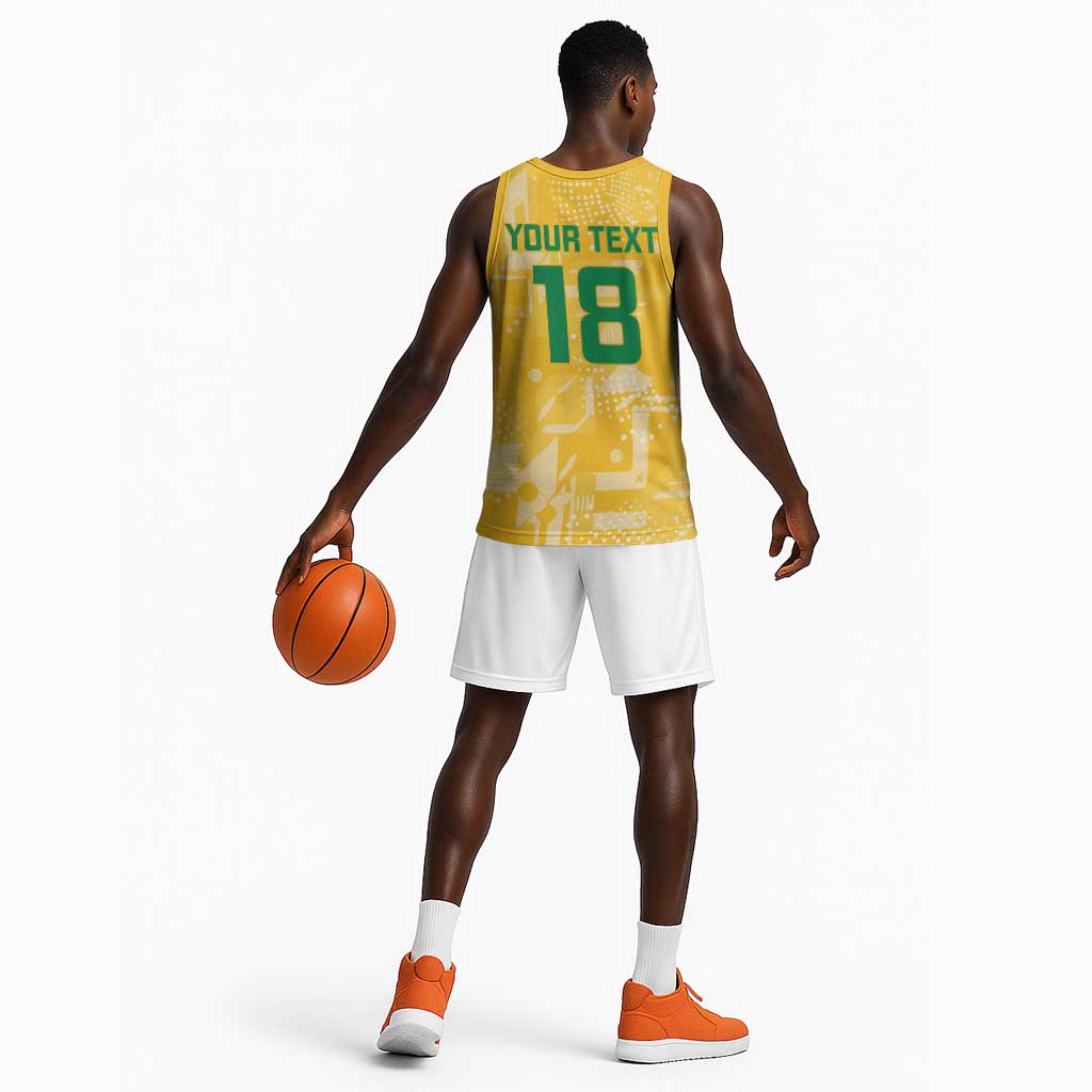 One Team One Game Guyana Football Custom Basketball Jersey Pride Of Guyana Green Version LT18