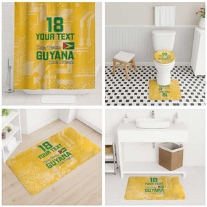 One Team One Game Guyana Football Custom Bathroom Set Pride Of Guyana Yellow Version