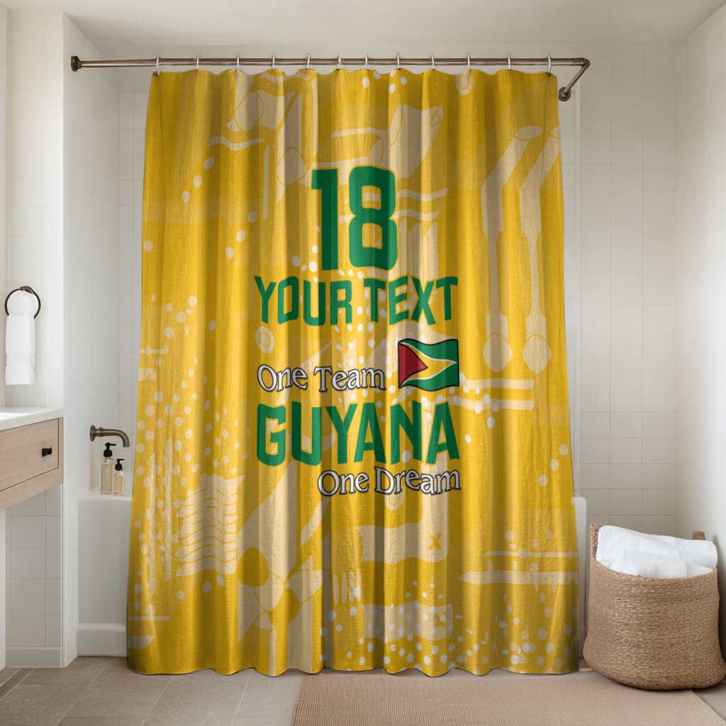 One Team One Game Guyana Football Custom Bathroom Set Pride Of Guyana Yellow Version