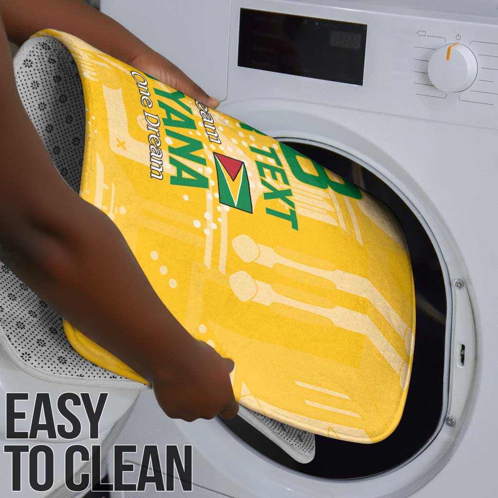 One Team One Game Guyana Football Custom Bathroom Set Pride Of Guyana Yellow Version