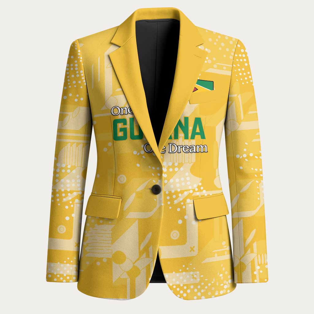 One Team One Game Guyana Football Custom Blazer Pride Of Guyana Yellow Version