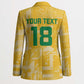 One Team One Game Guyana Football Custom Blazer Pride Of Guyana Yellow Version