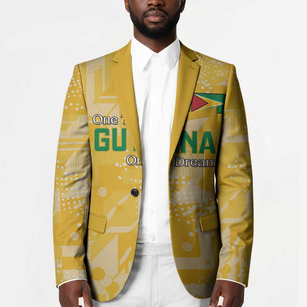 One Team One Game Guyana Football Custom Blazer Pride Of Guyana Yellow Version