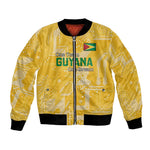 One Team One Game Guyana Football Custom Bomber Jacket Pride Of Guyana Green Version - African Pride