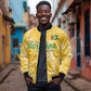 One Team One Game Guyana Football Custom Bomber Jacket Pride Of Guyana Green Version - African Pride