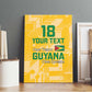 One Team One Game Guyana Football Custom Canvas Wall Art Pride Of Guyana Green Version - African Pride