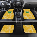 One Team One Game Guyana Football Custom Car Mats Pride Of Guyana Green Version - African Pride