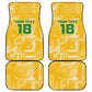 One Team One Game Guyana Football Custom Car Mats Pride Of Guyana Green Version - African Pride