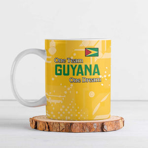 One Team One Game Guyana Football Custom Ceramic Mug Pride Of Guyana Yellow Version