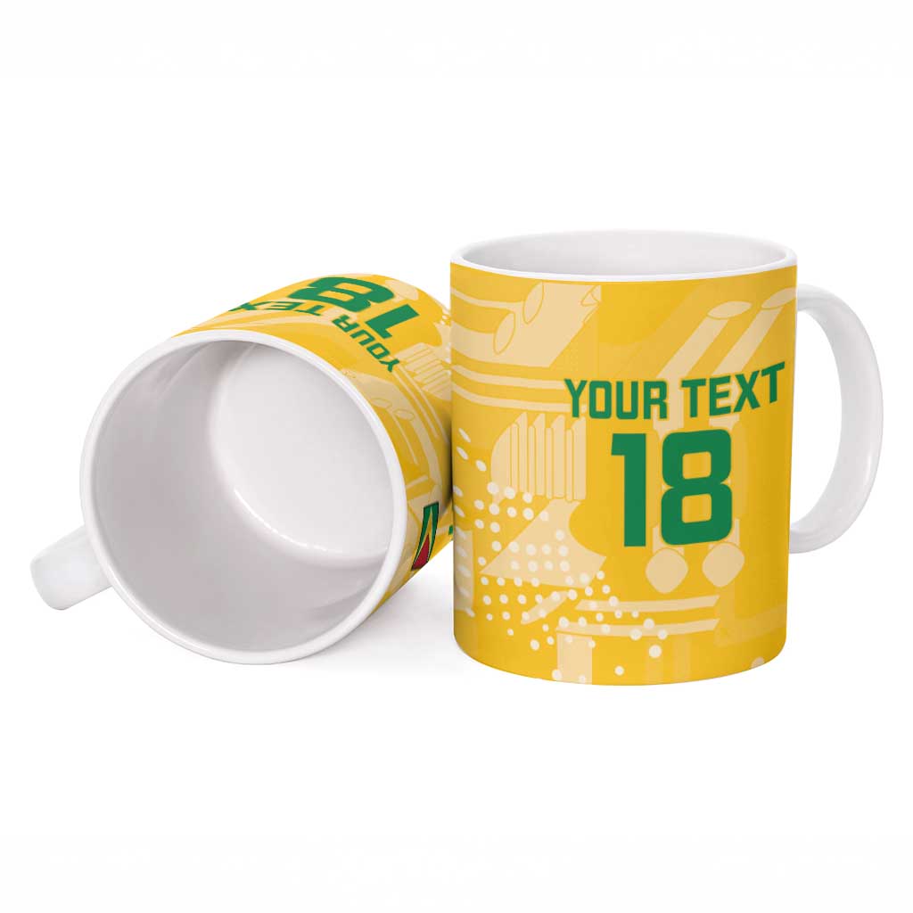 One Team One Game Guyana Football Custom Ceramic Mug Pride Of Guyana Yellow Version