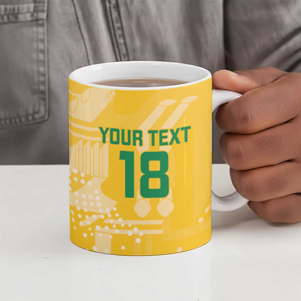 One Team One Game Guyana Football Custom Ceramic Mug Pride Of Guyana Yellow Version