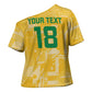 One Team One Game Guyana Football Custom Cross Shoulder Shirt Pride Of Guyana Yellow Version