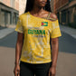 One Team One Game Guyana Football Custom Cross Shoulder Shirt Pride Of Guyana Yellow Version