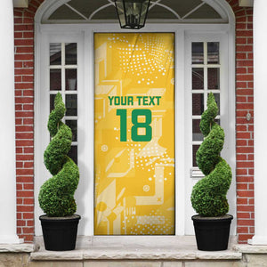 One Team One Game Guyana Football Custom Door Cover Pride Of Guyana Yellow Version