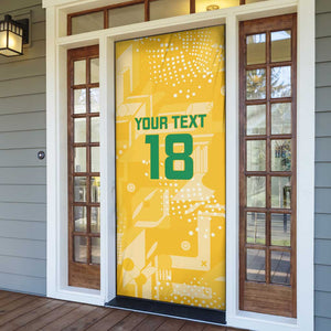 One Team One Game Guyana Football Custom Door Cover Pride Of Guyana Yellow Version