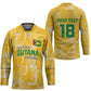 One Team One Game Guyana Football Custom Hockey Jersey Pride Of Guyana Yellow Version