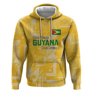 One Team One Game Guyana Football Custom Hoodie Pride Of Guyana Green Version - African Pride