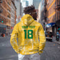 One Team One Game Guyana Football Custom Hoodie Pride Of Guyana Green Version - African Pride