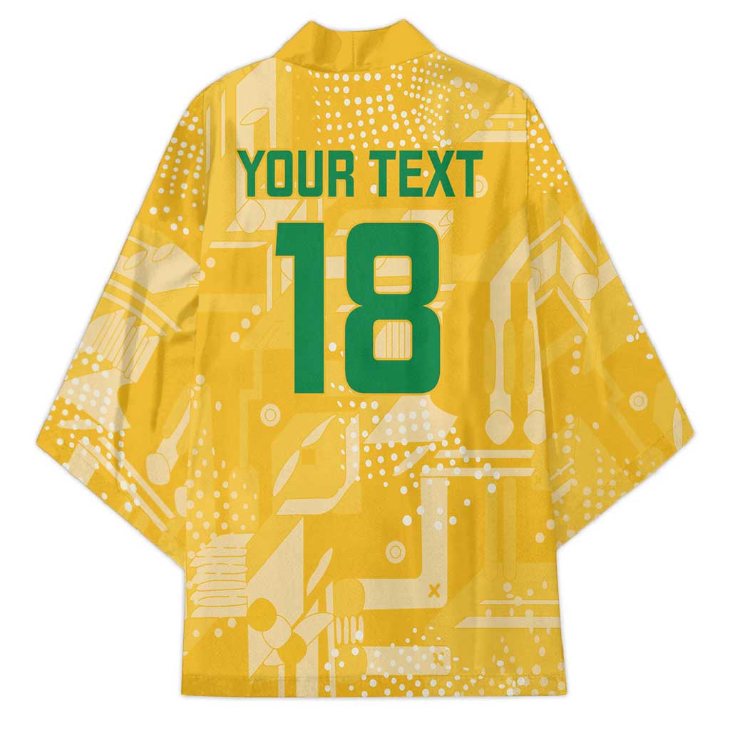 One Team One Game Guyana Football Custom Kimono Pride Of Guyana Yellow Version