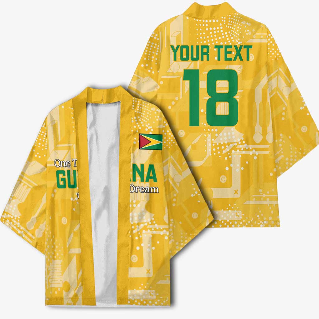 One Team One Game Guyana Football Custom Kimono Pride Of Guyana Yellow Version
