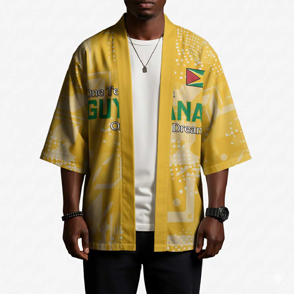 One Team One Game Guyana Football Custom Kimono Pride Of Guyana Yellow Version