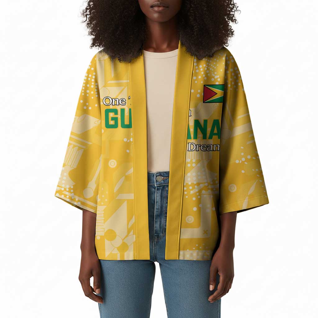 One Team One Game Guyana Football Custom Kimono Pride Of Guyana Yellow Version