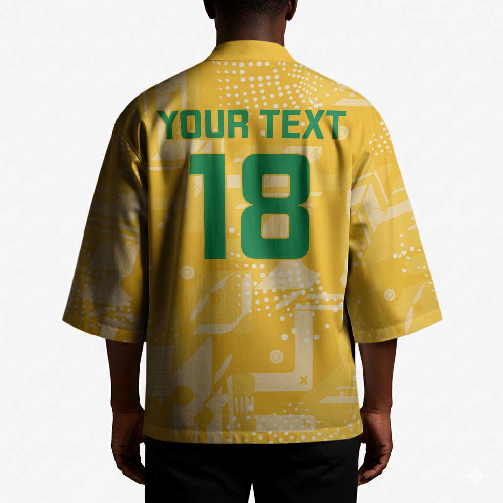 One Team One Game Guyana Football Custom Kimono Pride Of Guyana Yellow Version