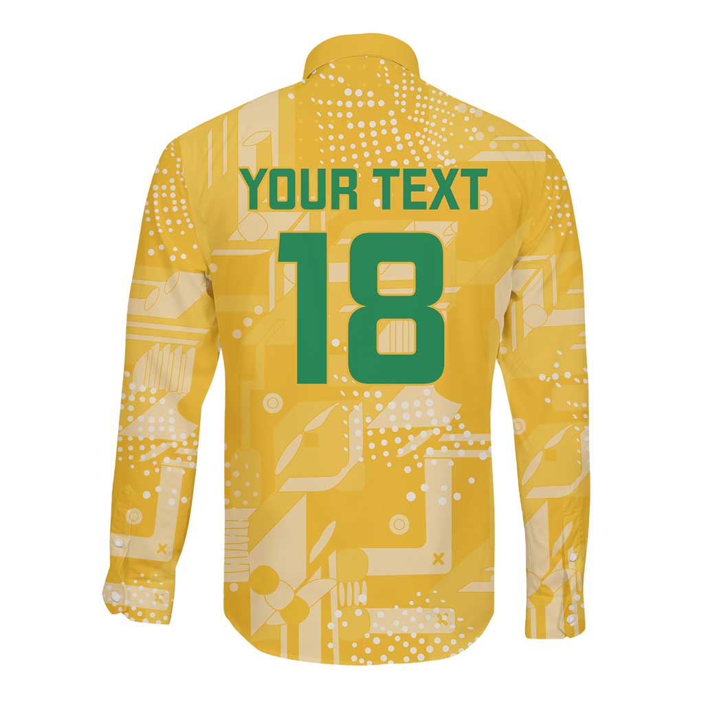 One Team One Game Guyana Football Custom Long Sleeve Button Shirt Pride Of Guyana Green Version - African Pride