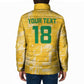 One Team One Game Guyana Football Custom Padded Jacket Pride Of Guyana Yellow Version