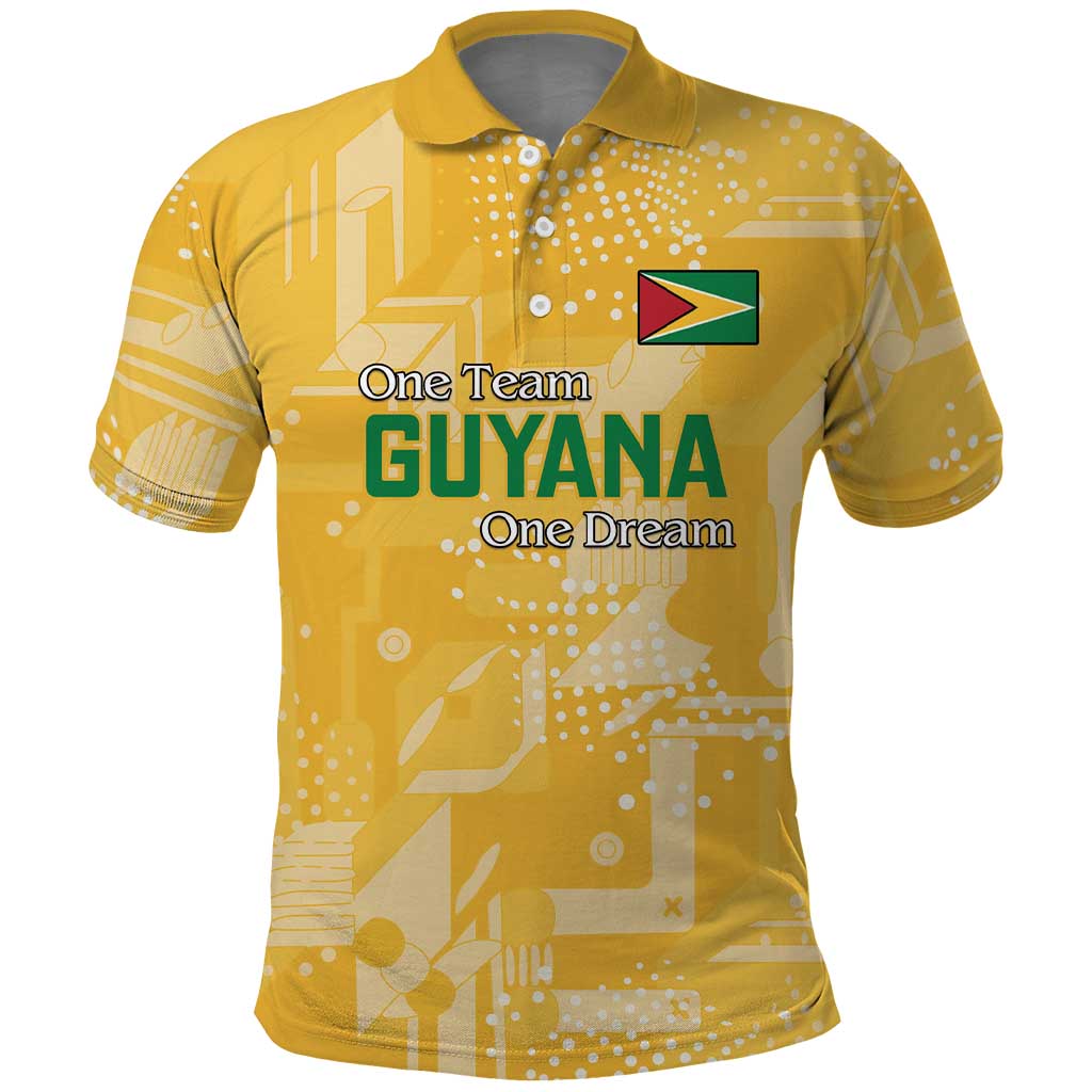 One Team One Game Guyana Football Custom Polo Shirt Pride Of Guyana Green Version - African Pride