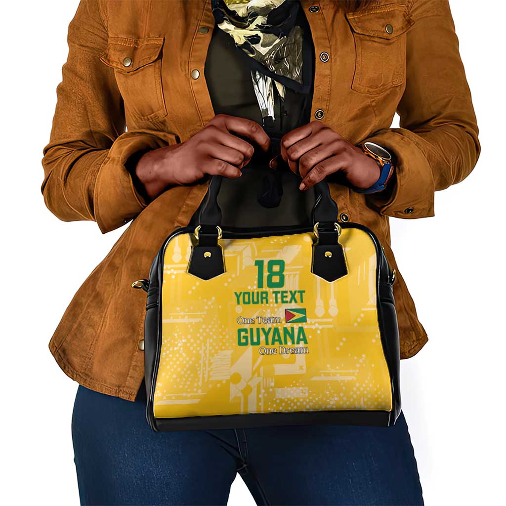 One Team One Game Guyana Football Custom Shoulder Handbag Pride Of Guyana Green Version - African Pride
