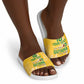 One Team One Game Guyana Football Custom Slide Sandals Pride Of Guyana Yellow Version