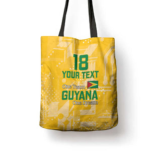 One Team One Game Guyana Football Custom Tote Bag Pride Of Guyana Yellow Version