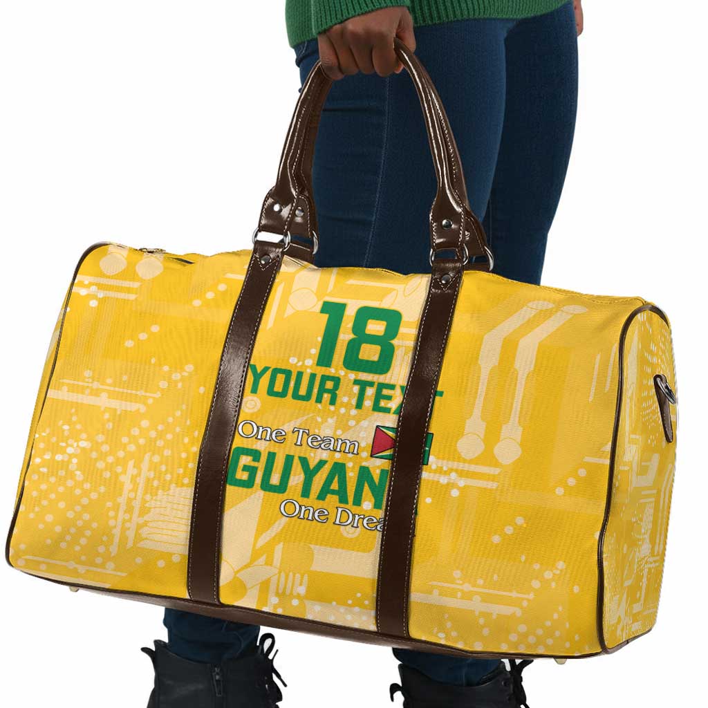 One Team One Game Guyana Football Custom Travel Bag Pride Of Guyana Yellow Version