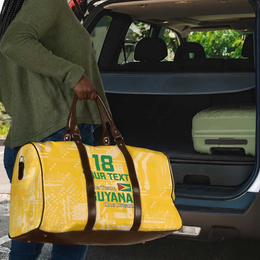 One Team One Game Guyana Football Custom Travel Bag Pride Of Guyana Yellow Version