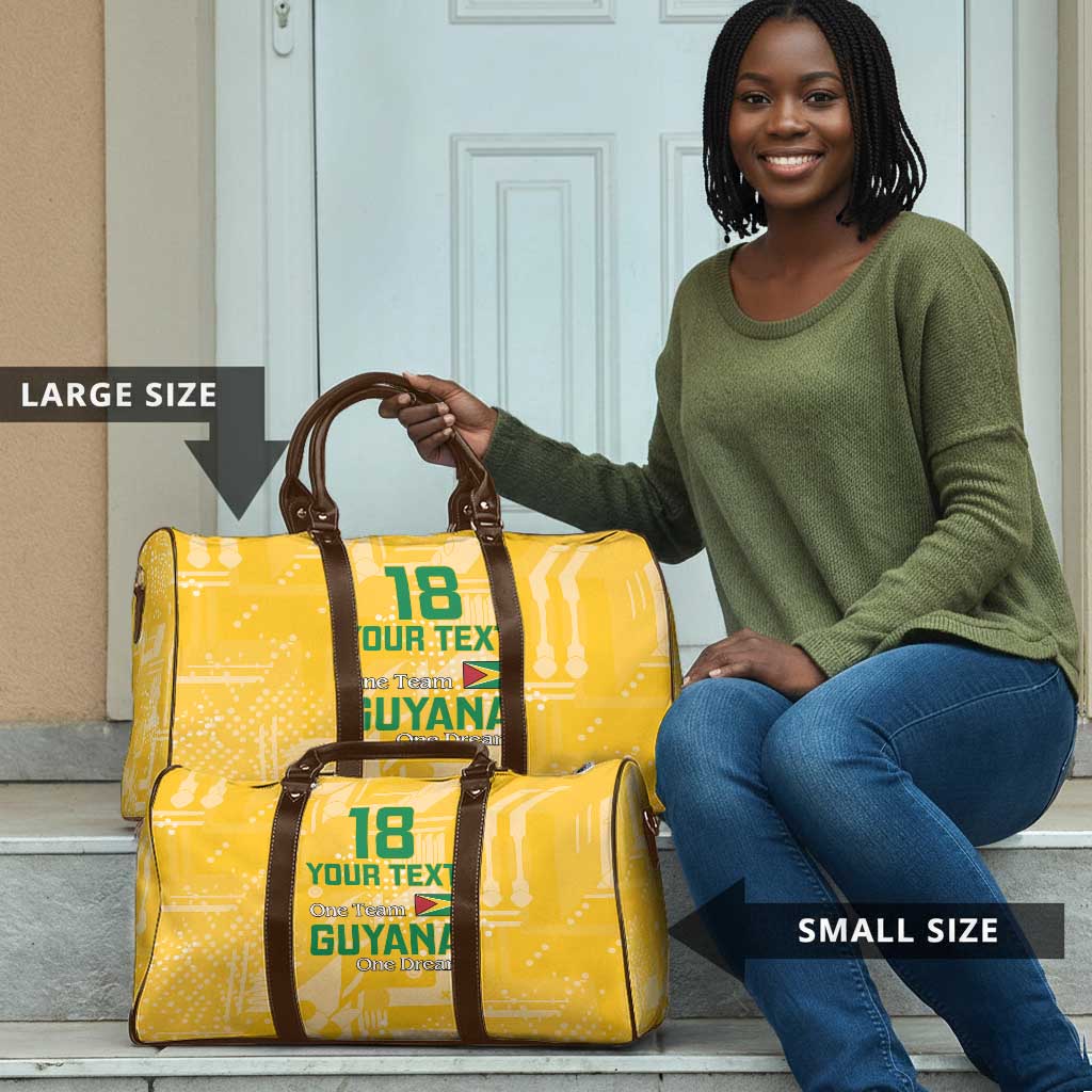 One Team One Game Guyana Football Custom Travel Bag Pride Of Guyana Yellow Version