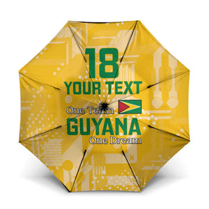 One Team One Game Guyana Football Custom Umbrella Pride Of Guyana Yellow Version
