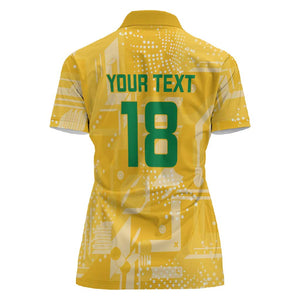 One Team One Game Guyana Football Custom Women Polo Shirt Pride Of Guyana Green Version - African Pride