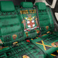 Personalized Afro-Jamaicans Merri Crissmuss Back Car Seat Cover Coat Of Arms - Xmas