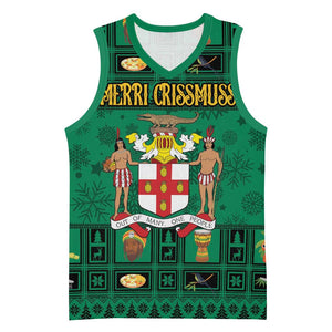 Personalized Afro-Jamaicans Merri Crissmuss Basketball Jersey Coat Of Arms - Xmas LT18