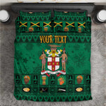 Personalized Afro-Jamaicans Merri Crissmuss Bedding Set Coat Of Arms - Xmas