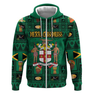 Personalized Afro-Jamaicans Merri Crissmuss Hoodie Coat Of Arms - Xmas