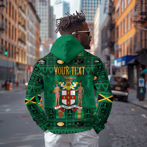 Personalized Afro-Jamaicans Merri Crissmuss Hoodie Coat Of Arms - Xmas