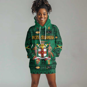 Personalized Afro-Jamaicans Merri Crissmuss Hoodie Dress Coat Of Arms - Xmas