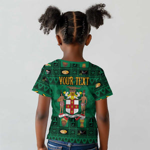 Personalized Afro-Jamaicans Merri Crissmuss Kid T shirt Coat Of Arms - Xmas