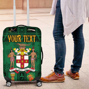 Personalized Afro-Jamaicans Merri Crissmuss Luggage Cover Coat Of Arms - Xmas