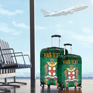 Personalized Afro-Jamaicans Merri Crissmuss Luggage Cover Coat Of Arms - Xmas